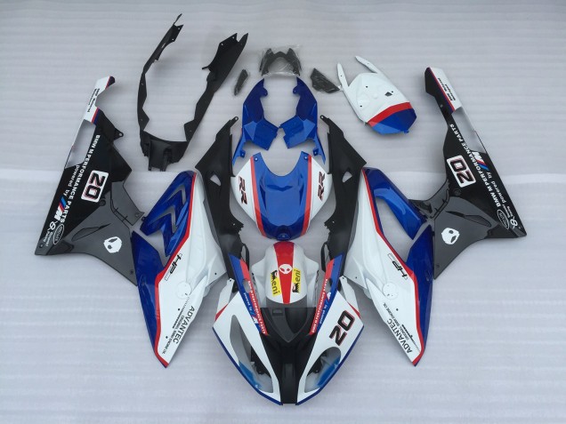 09-14 Alien Azul & Blanco S1000RR Carenados Moto 09-14 Alien Azul & Blanco S1000RR Carenados Moto