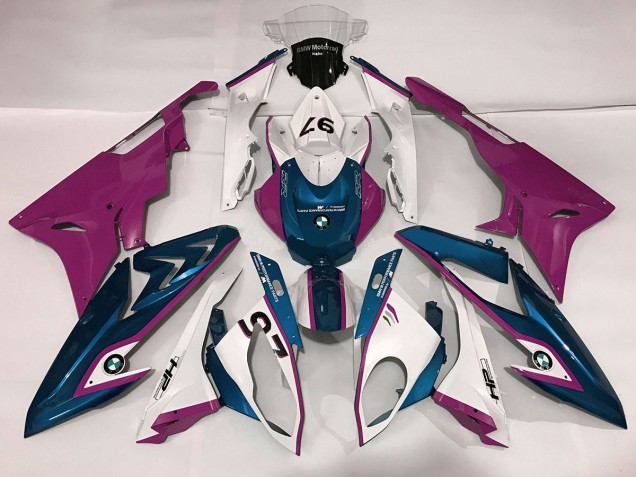 09-14 Alienígena Azul & Blanco S1000RR Carenados Moto 09-14 Alienígena Azul & Blanco S1000RR Carenados Moto