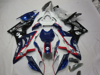 09-14 Alienígena Azul & Blanco S1000RR Carenados Moto