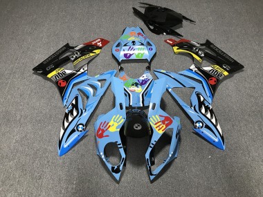 09-14 Alienígena Azul & Blanco S1000RR Carenados Moto