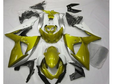 09-16 Amarillo Brillante & Blanco GSXR 1000 Carenados Moto