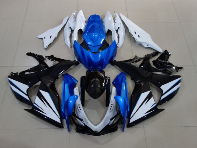 09-16 Blanco Brillante & Negro Con Rojo Azul Mate GSXR 1000 Carenados Moto 09-16 Blanco Brillante & Negro Con Rojo Azul Mate GSXR 1000 Carenados Moto