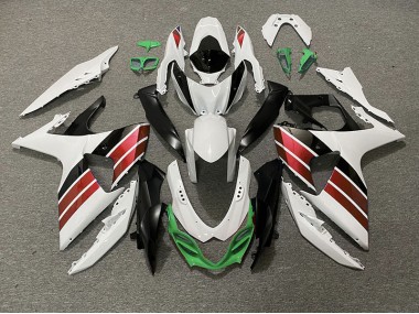 09-16 Blanco Brillante Rojo Negro & Verde GSXR 1000 Carenados Moto