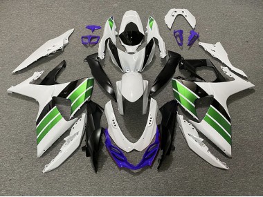 09-16 Blanco Brillante Verde Negro & Morado GSXR 1000 Carenados Moto