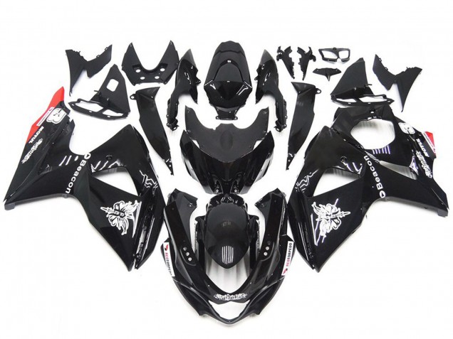 09-16 Estilo Sólido Negro Brillante & Rojo GSXR 1000 Carenados Moto