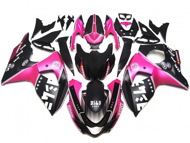 09-16 Logotipos Personalizados Rosa Mate GSXR 1000 Carenados Moto 09-16 Logotipos Personalizados Rosa Mate GSXR 1000 Carenados Moto