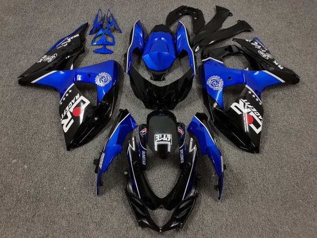 09-16 Negro & Azul Con Logotipos Personalizados GSXR 1000 Carenados Moto 09-16 Negro & Azul Con Logotipos Personalizados GSXR 1000 Carenados Moto