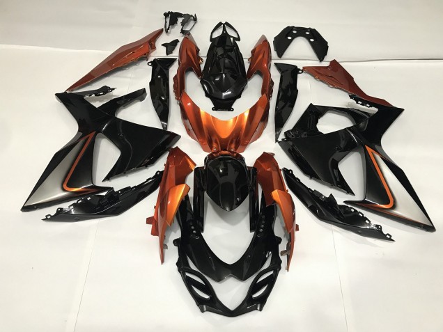 09-16 Negro Brillante & Naranja Brillante GSXR 1000 Carenados Moto 09-16 Negro Brillante & Naranja Brillante GSXR 1000 Carenados Moto