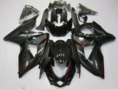 09-16 Plata Negro & Rojo GSXR 1000 Carenados Moto