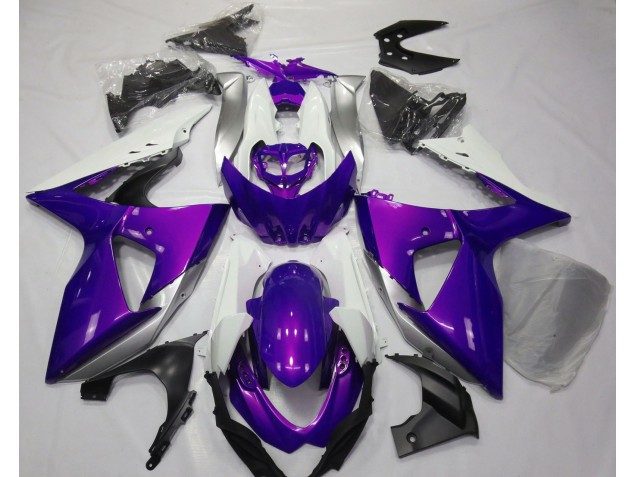 09-16 Púrpura Brillante & Blanco GSXR 1000 Carenados Moto 09-16 Púrpura Brillante & Blanco GSXR 1000 Carenados Moto
