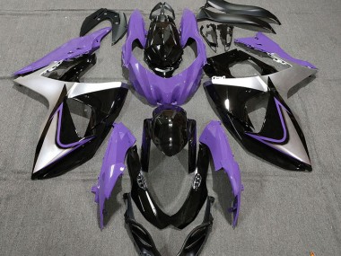 09-16 Púrpura Plata & Negro GSXR 1000 Carenados Moto