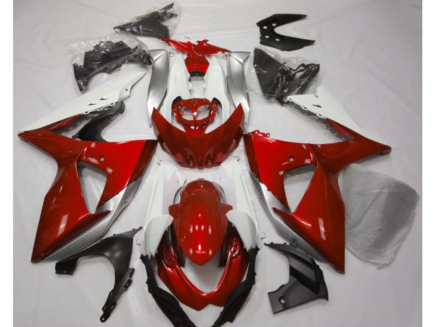 09-16 Rojo Brillante & Blanco GSXR 1000 Carenados Moto 09-16 Rojo Brillante & Blanco GSXR 1000 Carenados Moto