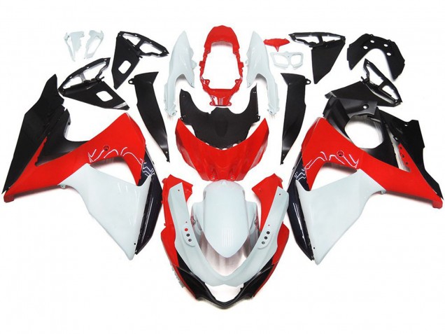 09-16 Rojo Brillante Con Blanco & Negro GSXR 1000 Carenados Moto 09-16 Rojo Brillante Con Blanco & Negro GSXR 1000 Carenados Moto
