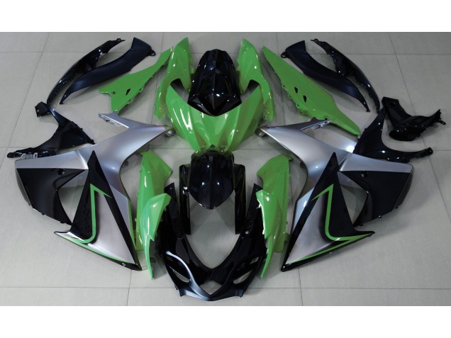 09-16 Verde Plata & Negro GSXR 1000 Carenados Moto 09-16 Verde Plata & Negro GSXR 1000 Carenados Moto