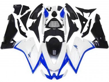 10-15 Blanco Brillante & Azul RSV4 1000 Carenados Moto
