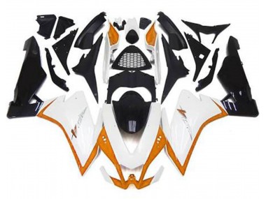 10-15 Blanco Brillante & Naranja RSV4 1000 Carenados Moto
