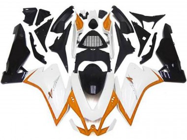 10-15 Blanco Brillante & Naranja RSV4 1000 Carenados Moto