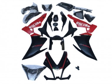 10-15 Negro Mate & Rojo RSV4 1000 Carenados Moto