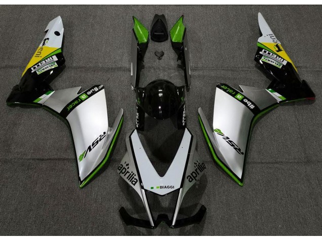 10-15 Plata Pirelli & Verde RSV4 1000 Carenados Moto 10-15 Plata Pirelli & Verde RSV4 1000 Carenados Moto