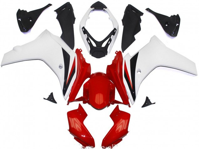 11-12 Brillo Rojo & Blanco CBR600F Carenados Moto 11-12 Brillo Rojo & Blanco CBR600F Carenados Moto