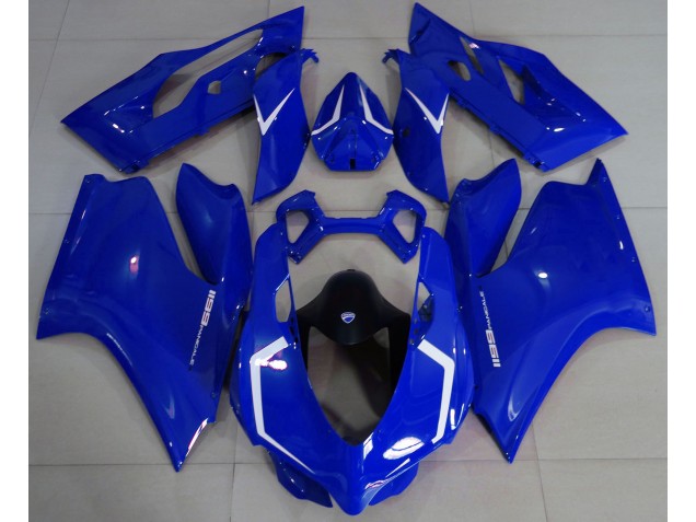11-14 Azul Brillante & Blanco Ducati 1199 Carenados Moto 11-14 Azul Brillante & Blanco Ducati 1199 Carenados Moto