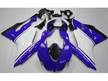 11-14 Azul Brillante Blanco & Negro Ducati 1199 Carenados Moto