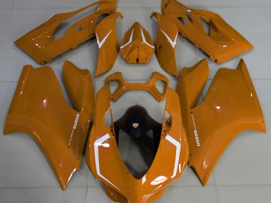 11-14 Naranja Brillante & Blanco Ducati 1199 Carenados Moto