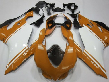 11-14 Naranja Brillante Blanco & Negro Ducati 1199 Carenados Moto