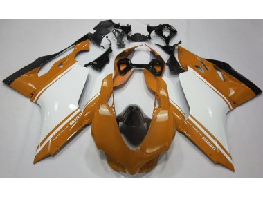 11-14 Naranja Brillante Blanco & Negro Ducati 1199 Carenados Moto