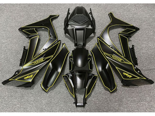 11-15 Forro Negro Mate & Amarillo ZX10R Carenados Moto 11-15 Forro Negro Mate & Amarillo ZX10R Carenados Moto