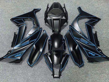 11-15 Forro Negro Mate & Azul ZX10R Carenados Moto