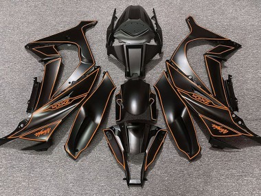 11-15 Forro Negro Mate & Naranja ZX10R Carenados Moto