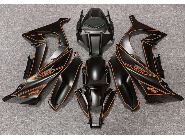 11-15 Forro Negro Mate & Naranja ZX10R Carenados Moto