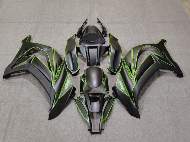 11-15 Forro Negro Mate & Verde ZX10R Carenados Moto
