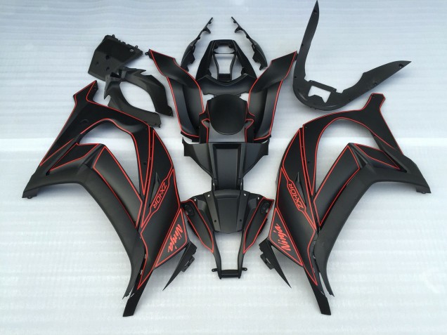 11-15 Negro Mate & Rojo ZX10R Carenados Moto 11-15 Negro Mate & Rojo ZX10R Carenados Moto