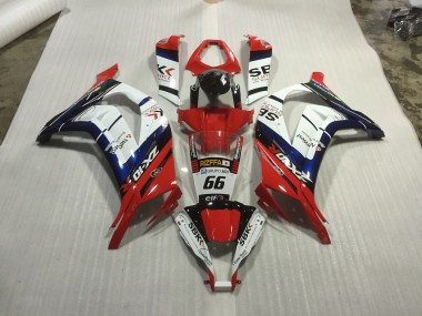 11-15 Rojo Azul & Blanco Carreras ZX10R Carenados Moto