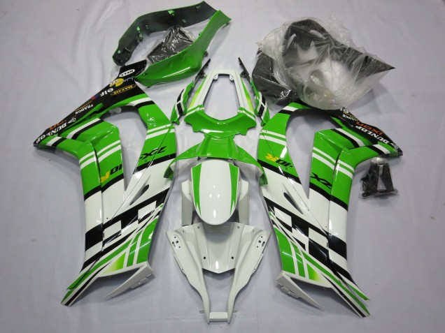 11-15 Verde Blanco Negro ZX10R Carenados Moto 11-15 Verde Blanco Negro ZX10R Carenados Moto
