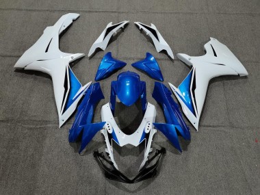 11-24 Azul & Blanco GSXR 600-750 Carenados Moto