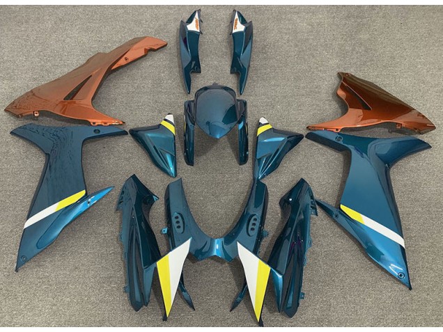 11-24 Azul Claro Brillante & Naranja GSXR 600-750 Carenados Moto 11-24 Azul Claro Brillante & Naranja GSXR 600-750 Carenados Moto