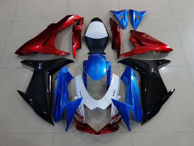 11-24 Azul / Negro / Rojo GSXR 600-750 Carenados Moto 11-24 Azul / Negro / Rojo GSXR 600-750 Carenados Moto