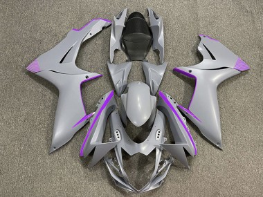 11-24 Detalles En Gris Nardo Mate & Morado GSXR 600-750 Carenados Moto