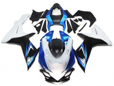 11-24 Estilo Azul Claro & Blanco Brillante Con Negro GSXR 600-750 Carenados Moto
