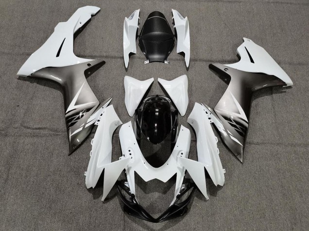 11-24 Estilo Blanco Brillante & Plateado GSXR 600-750 Carenados Moto 11-24 Estilo Blanco Brillante & Plateado GSXR 600-750 Carenados Moto