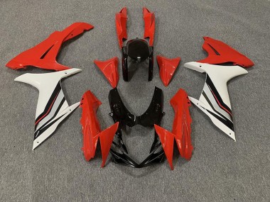 11-24 Estilo Rojo & Blanco Brillante GSXR 600-750 Carenados Moto