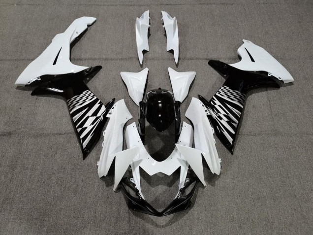 11-24 Negro Blanco & Plata GSXR 600-750 Carenados Moto 11-24 Negro Blanco & Plata GSXR 600-750 Carenados Moto