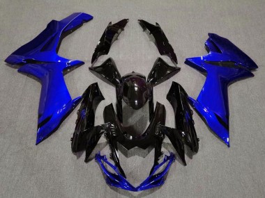 11-24 Negro Brillante & Azul Agua GSXR 600-750 Carenados Moto