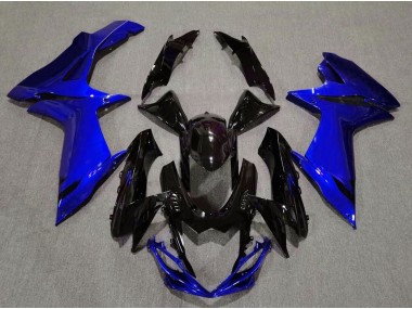 11-24 Negro Brillante & Azul Agua GSXR 600-750 Carenados Moto