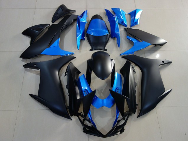 11-24 Negro Mate & Azul Brillante GSXR 600-750 Carenados Moto 11-24 Negro Mate & Azul Brillante GSXR 600-750 Carenados Moto