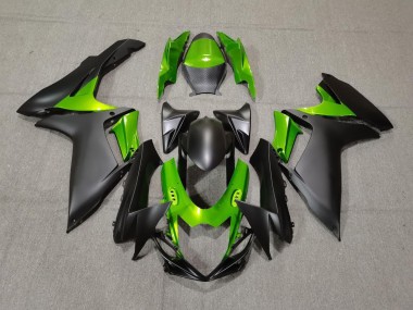 11-24 Negro Mate & Verde GSXR 600-750 Carenados Moto