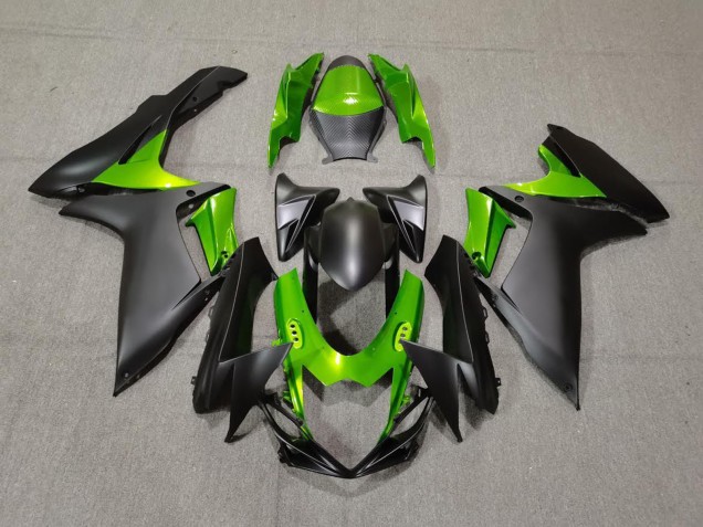 11-24 Negro Mate & Verde GSXR 600-750 Carenados Moto 11-24 Negro Mate & Verde GSXR 600-750 Carenados Moto
